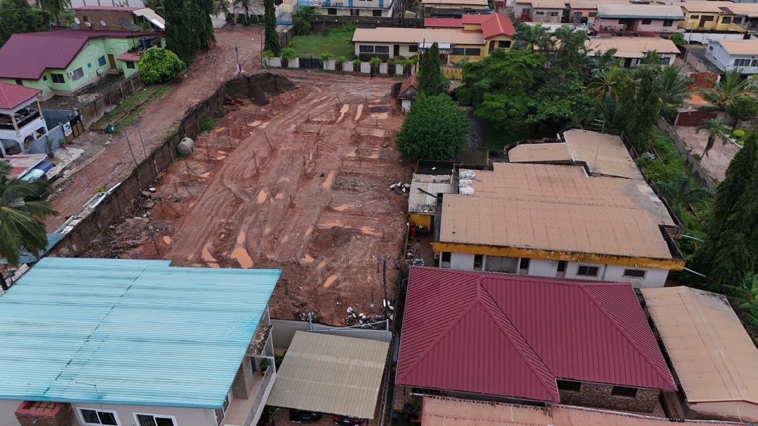 Foundation layout aerial view
